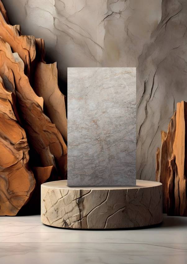 Fossil Taupe natural stone slab